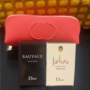 Dior Fragrance Duo with Coral Pouch